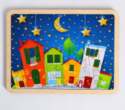 Игрушка пазл ТУРБО ДЕТКИ «Городок» (18×24 см/дерево/универсальная)