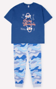 Пижама для мальчика синий космос + комуфляж Crockid КБ 2689