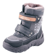 Ботинки для мальчика Котофей 352050-51 (серебристый+черный/натуральная кожа)