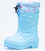 Резиновые сапожки для девочки Котофей 165054-12 (голубой/ЭВА)
