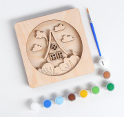 Набор для росписи ТУРБО ДЕТКИ 3D картина «Домик» (//дерево)