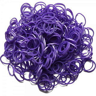 Резиночки и клипсы для плетения браслетов Rainbow Loom Metallic Purple 