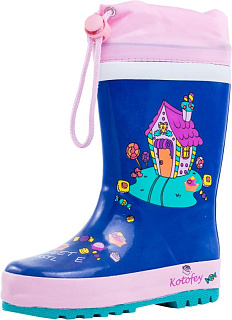 Резиновые сапожки для девочки Котофей 366169-11 