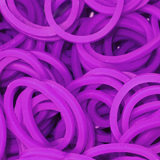 Резиночки и клипсы для плетения браслетов Rainbow Loom Neon Purple 