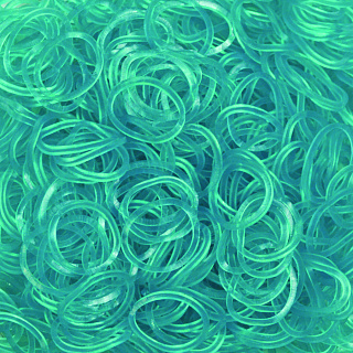 Резиночки и клипсы для плетения браслетов Rainbow Loom Turquoise 