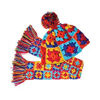 Набор для вязания Развивашки "Шапка и шарфик" 