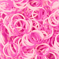 Резиночки и клипсы для плетения браслетов Rainbow Loom Pink/White 