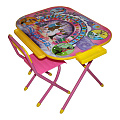 Детский стол и стульчик Дэми Дошкольник - "Ну, погоди" розовый 