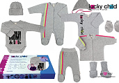 Подарочный набор универсальный Lucky Child 9 предм. серый меланж спортивная