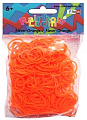 Резиночки и клипсы для плетения браслетов Rainbow Loom Neon Orange 