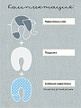 Подушка для беременных и кормления эргономичная АМАМА "Слон Радостный" серый отделка 1011 