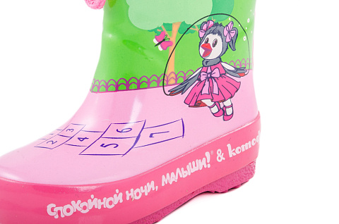 Резиновые сапожки для девочки Котофей 166047-11 