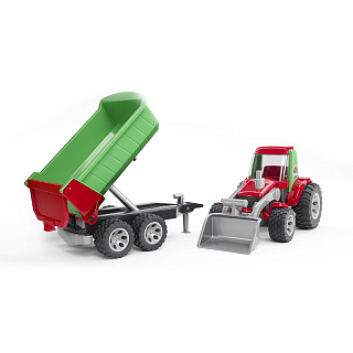 Игрушка сельхоз техника BRUDER ROADMAX трактор с ковшом и прицепом 