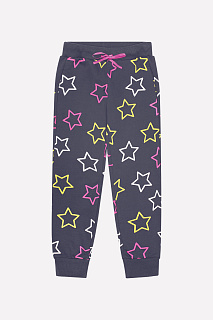 Штаны для девочки серый со звездами Crockid